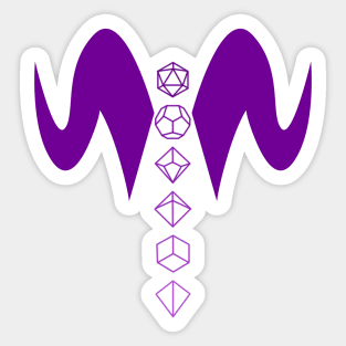 tiefling dice Sticker